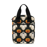 Ghost And Pumpkin Pattern Print Bible Tote Bag