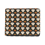Ghost And Pumpkin Pattern Print Bifold Wallet