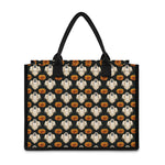 Ghost And Pumpkin Pattern Print Canvas Tote Bag
