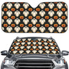 Ghost And Pumpkin Pattern Print Car Windshield Sun Shade