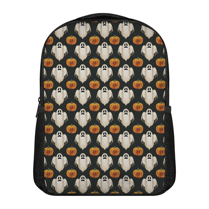Ghost And Pumpkin Pattern Print Casual Backpack