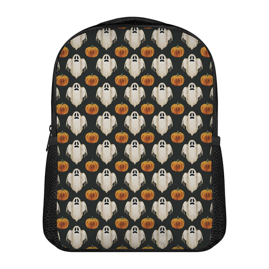Ghost And Pumpkin Pattern Print Casual Backpack