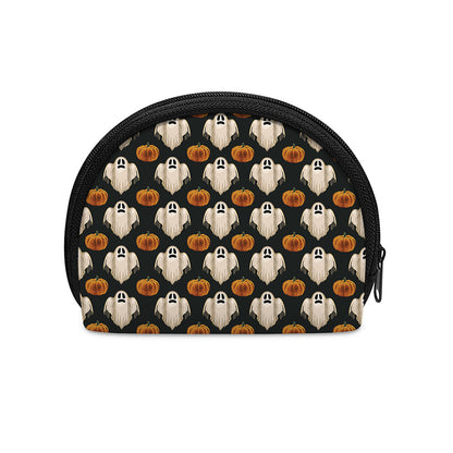 Ghost And Pumpkin Pattern Print Coin Purse