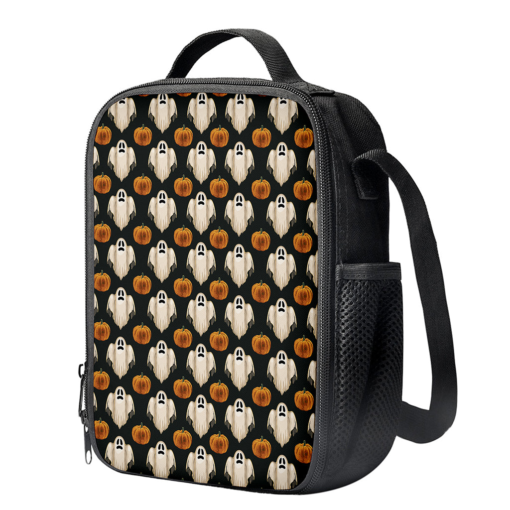 Ghost And Pumpkin Pattern Print Crossbody Lunch Bag