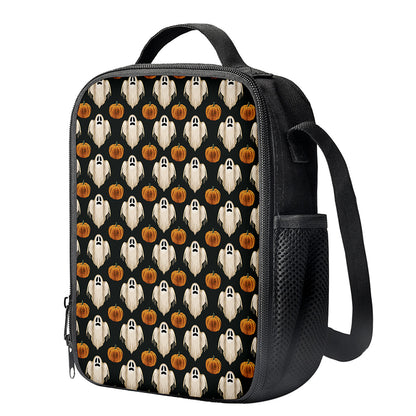 Ghost And Pumpkin Pattern Print Crossbody Lunch Bag