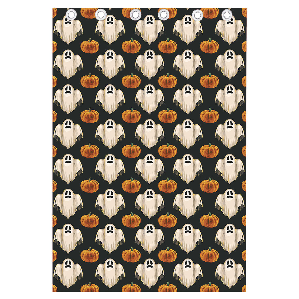 Ghost And Pumpkin Pattern Print Curtain