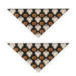 Ghost And Pumpkin Pattern Print Dog Bandana