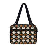 Ghost And Pumpkin Pattern Print Double Strap Bible Bag