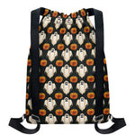 Ghost And Pumpkin Pattern Print Drawstring Backpack