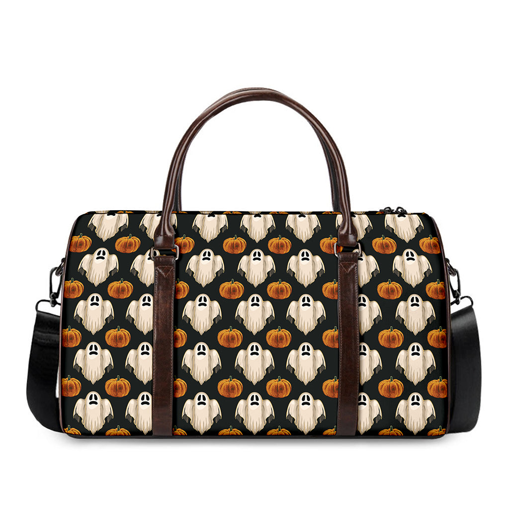 Ghost And Pumpkin Pattern Print Duffle Bag