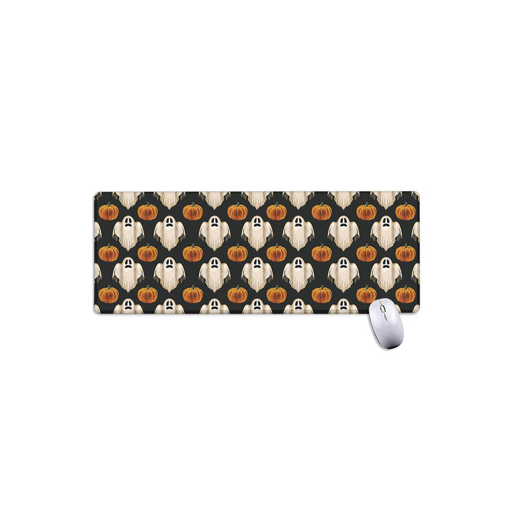 Ghost And Pumpkin Pattern Print Extended Mouse Pad