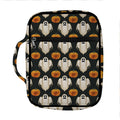 Ghost And Pumpkin Pattern Print Front Pocket Bible Bag