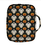Ghost And Pumpkin Pattern Print Front Pocket Bible Bag