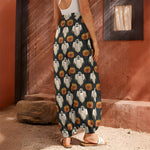 Ghost And Pumpkin Pattern Print Harem Pants