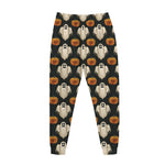 Ghost And Pumpkin Pattern Print Jogger Pants