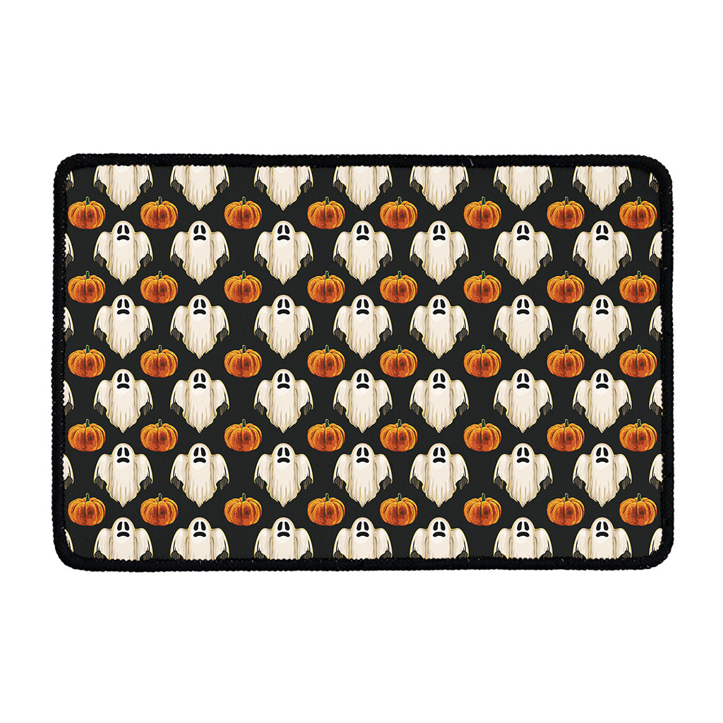 Ghost And Pumpkin Pattern Print Kitchen Mat