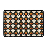 Ghost And Pumpkin Pattern Print Kitchen Mat