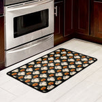 Ghost And Pumpkin Pattern Print Kitchen Mat
