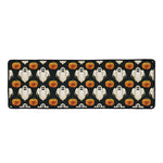 Ghost And Pumpkin Pattern Print Long Kitchen Mat
