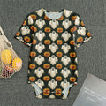 Ghost And Pumpkin Pattern Print Men's Bodysuit