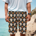 Ghost And Pumpkin Pattern Print Men's Cargo Shorts