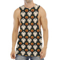 Ghost And Pumpkin Pattern Print Men's Muscle Tank Top