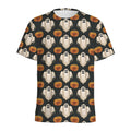 Ghost And Pumpkin Pattern Print Men's Athletic T-Shirt