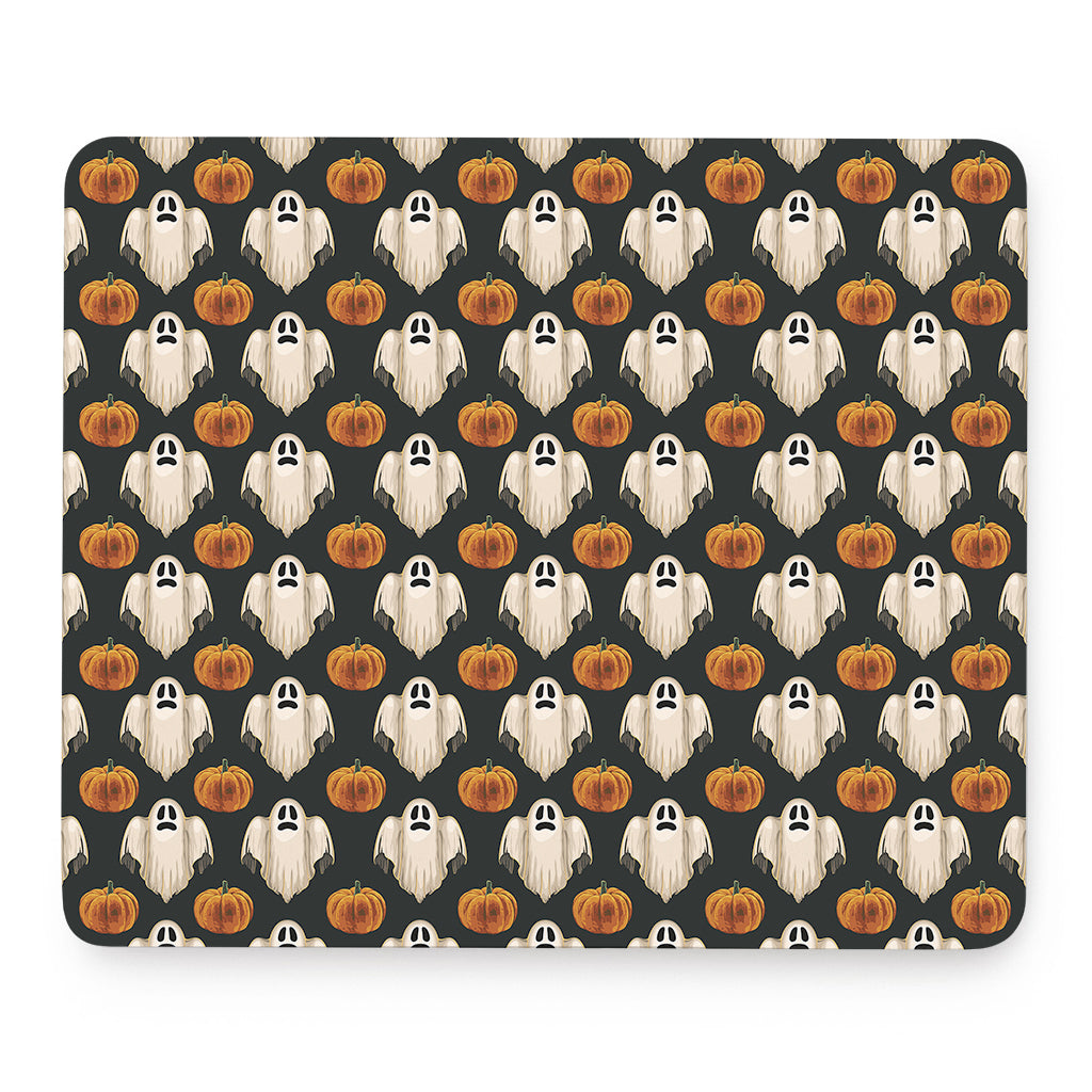 Ghost And Pumpkin Pattern Print Mouse Pad