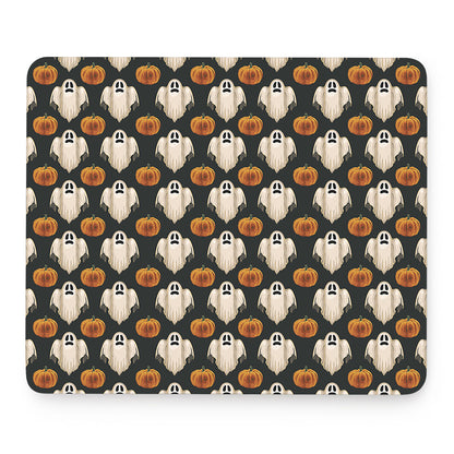 Ghost And Pumpkin Pattern Print Mouse Pad