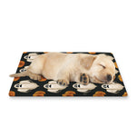 Ghost And Pumpkin Pattern Print Pet Cooling Mat Cover