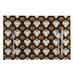 Ghost And Pumpkin Pattern Print Placemat