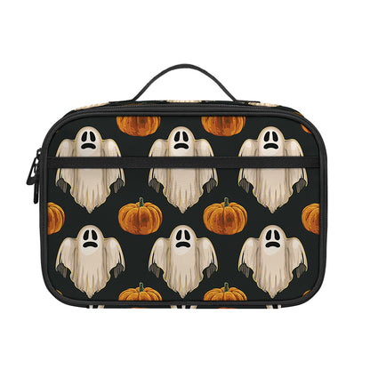 Ghost And Pumpkin Pattern Print Portable Lunch Bag