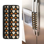 Ghost And Pumpkin Pattern Print Refrigerator Handle Covers