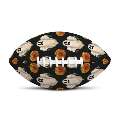 Ghost And Pumpkin Pattern Print Rugby Ball