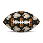 Ghost And Pumpkin Pattern Print Rugby Ball