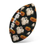 Ghost And Pumpkin Pattern Print Rugby Ball