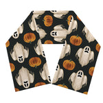 Ghost And Pumpkin Pattern Print Scarf