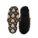 Ghost And Pumpkin Pattern Print Slippers
