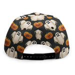 Ghost And Pumpkin Pattern Print Snapback Cap