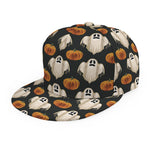 Ghost And Pumpkin Pattern Print Snapback Cap