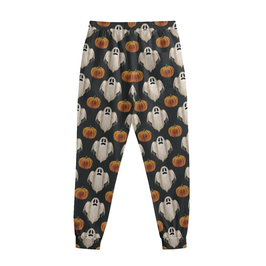 Ghost And Pumpkin Pattern Print Sweatpants
