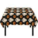 Ghost And Pumpkin Pattern Print Tablecloth