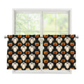 Ghost And Pumpkin Pattern Print Tier Curtains