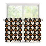 Ghost And Pumpkin Pattern Print Tier Curtains