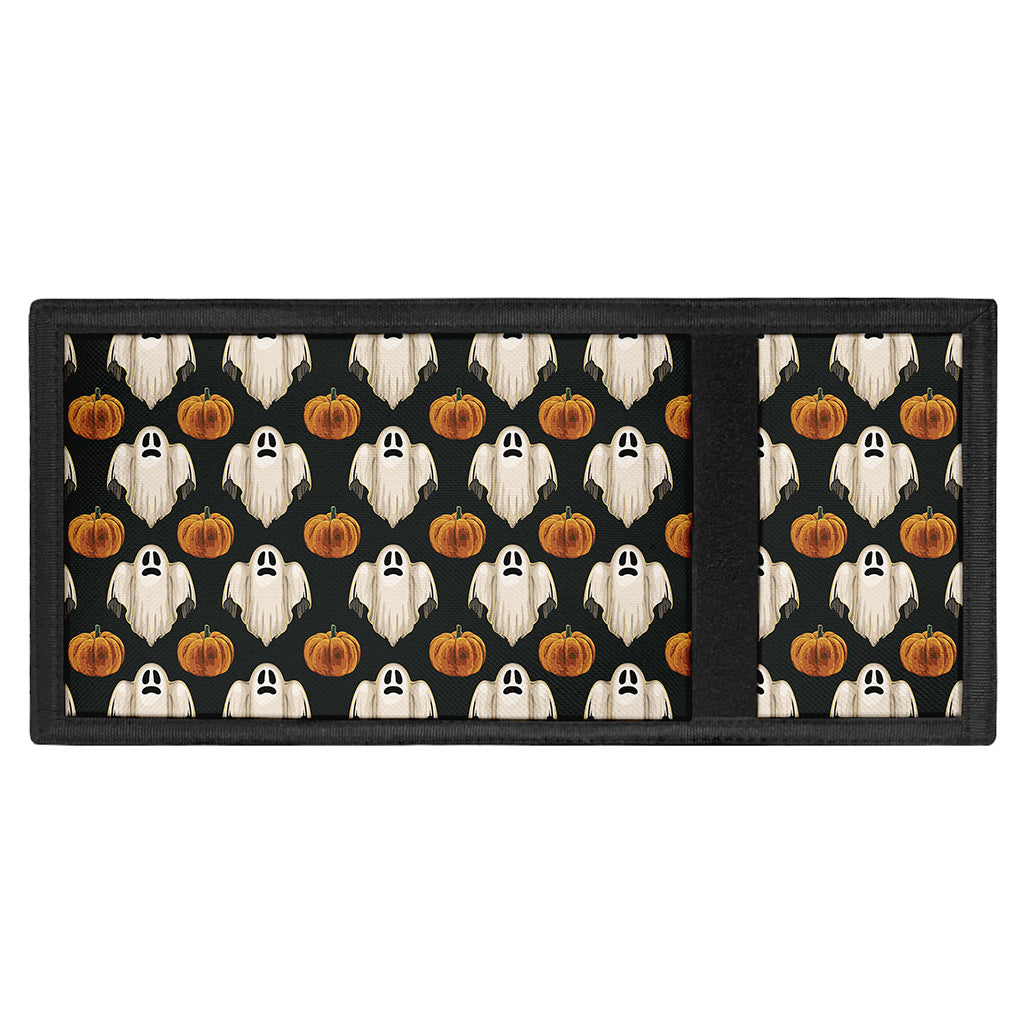 Ghost And Pumpkin Pattern Print Trifold Wallet