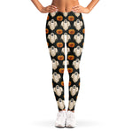 Ghost And Pumpkin Pattern Print Women's Leggings