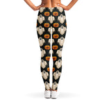 Ghost And Pumpkin Pattern Print Women's Leggings