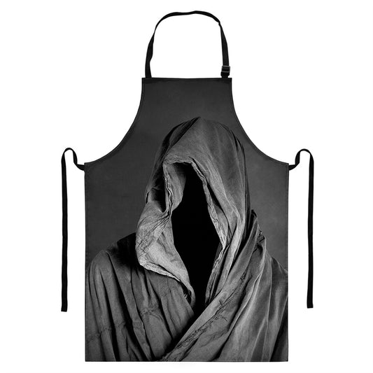 Ghost In The Darkness 3D Print Bib Apron With Pocket