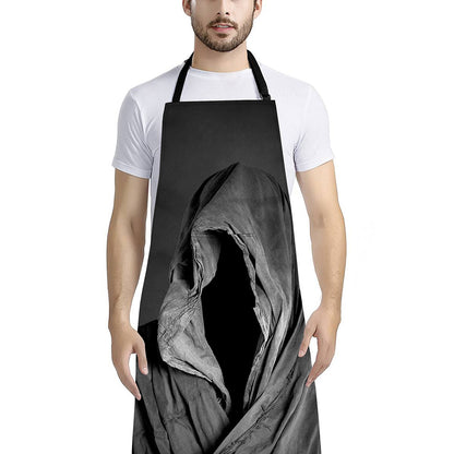 Ghost In The Darkness 3D Print Bib Apron With Pocket