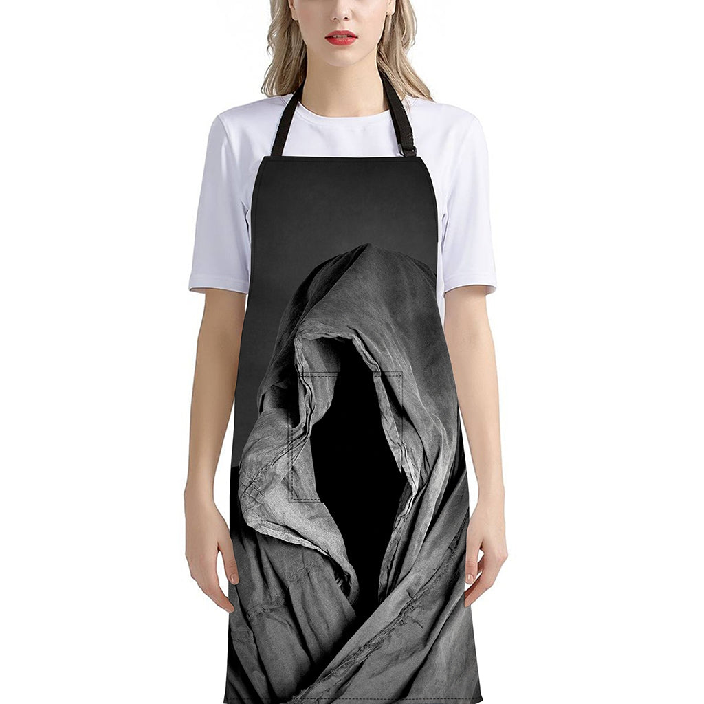 Ghost In The Darkness 3D Print Bib Apron With Pocket
